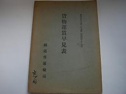 貨物運賃早見表　鉄道省告示第289号(昭和4年12月)